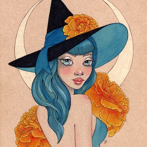 Marigold, Witch Fine art Print 8x10