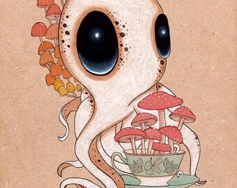 Collector of Strange Teas, 8x10 Original art