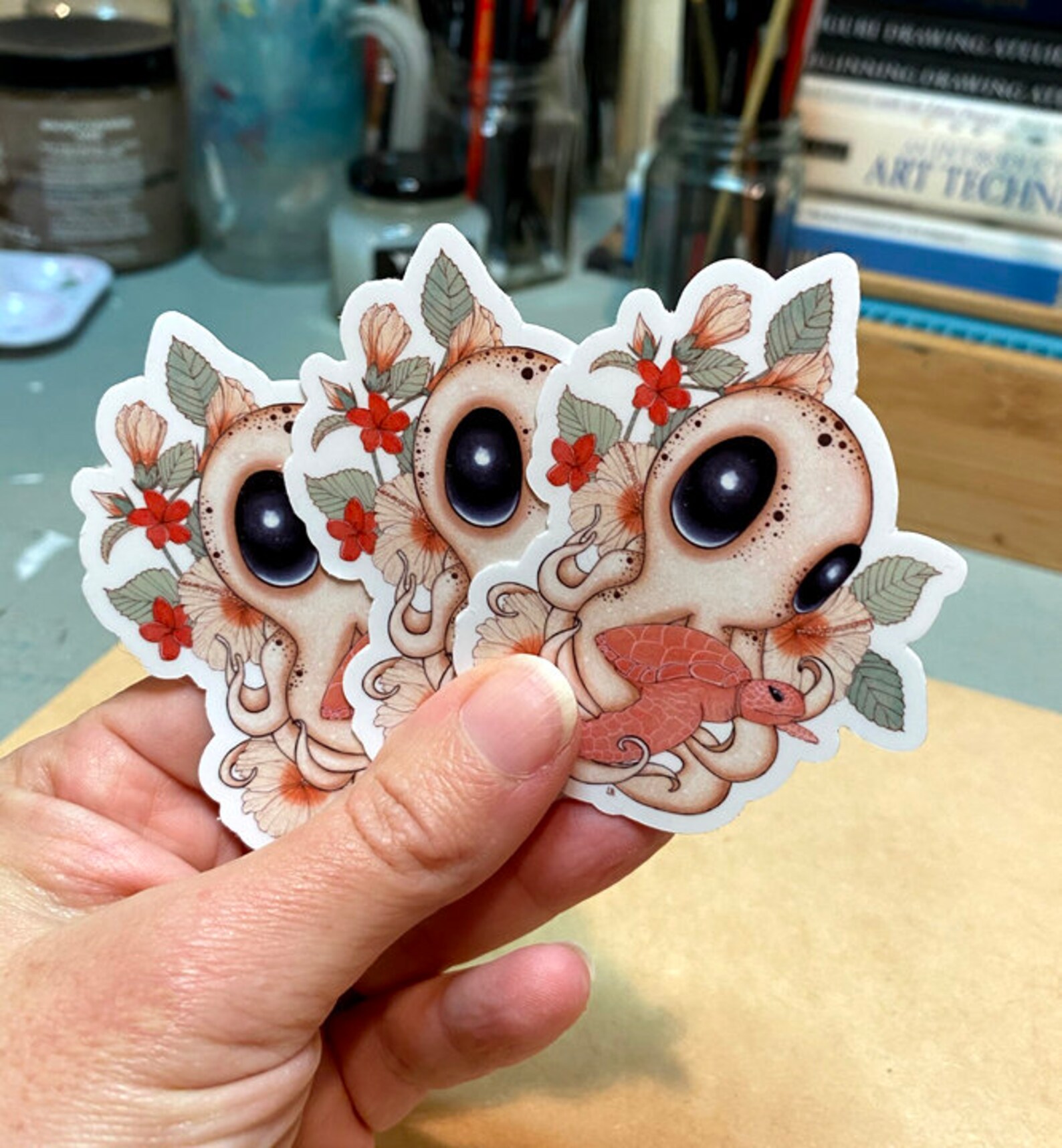 Octopus Stickers Tentacles Sea Turtle Ohana Family - Etsy