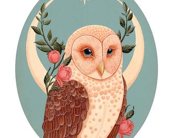 The Guardian, owl signed fine art print 8x10