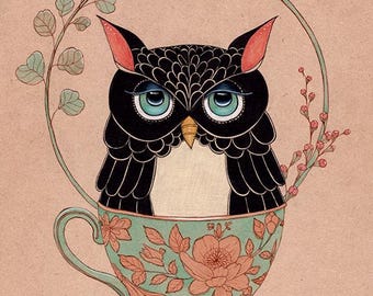 Keeper of the Kettle 8x10 original watercolor