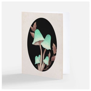 Cartes de correspondance Blue Crush Mushroom avec enveloppes