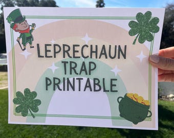Leprechaun Trap Printable: St. Patrick's Day Kids Activity (Instant Download)
