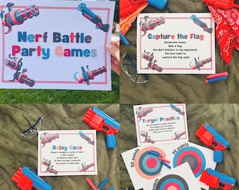 Nerf Party Games: Printable Target Practice & Obstacle Course (PDF Download)