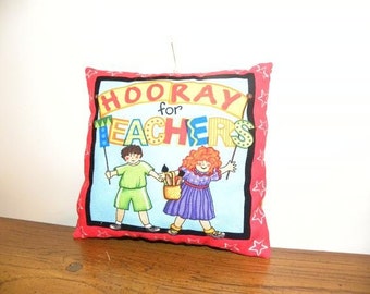 Hooray for Teachers Mini Pillow