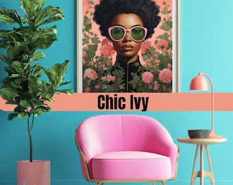 Chic Ivy – Digital Art Print –  AKA Inspired Wall Decor