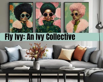 Fly Ivy – Digital Art Prints – Vibrant AKA Inspired Wall Decor