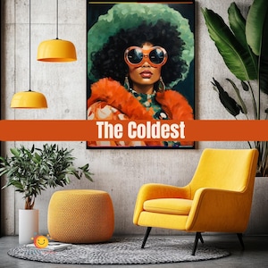The Coldest – Digital Art Print – AKA Inspired Pink and Green Wall Decor