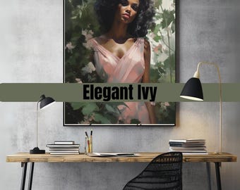 Elegant Ivy – Digital Art Print – AKA Inspired Wall Decor