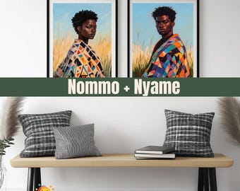 Nommo and Nyame - Digital Art Print – Black Art Inspired Wall Decor
