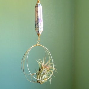 Air Plant Holder, Aura Howlite Crystal Air Plant Hanger, Maximalist Housewarming Gift, Free Shipping, Hanging Planter, Wall Planter image 10