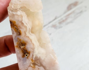 Plume Agate Druzy Tower, With Soft, Velvety Points, Crystal Obelisk, Crystal Generator, Boho Decor, Free Shipping, Warm Tones,