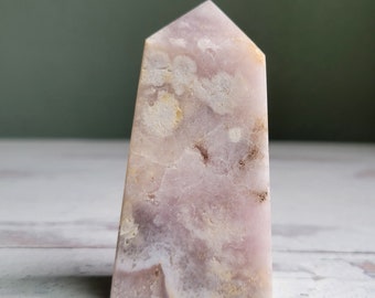 Sparkly Pink Druzy Agate , Flower Agate, Druzy Tower, Crystal Generator, Boho Decor, Free Shipping