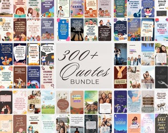 300+ Social Media Zitate Bundle: Bearbeitbare Canva Vorlagen (Digitaler Download