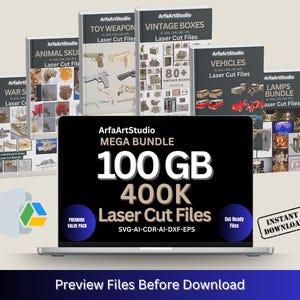 Laser Cut Files Mega Pack (svg, dxf, ai, eps, png, cdr)