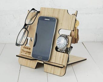Phone Stand SVG Bundle Laser Cut Files CNC Template Holder Designs for Glowforge Cricut Wood Acrylic Craft Gift Ideas