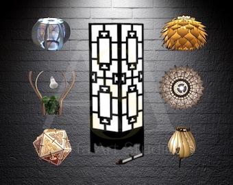 Laser Cut Lamp SVG Bundle 3D Wooden Lamp collection Night Light Designs  Glowforge, CNC & Cricut Files for DIY Home Decor Lighting Projects