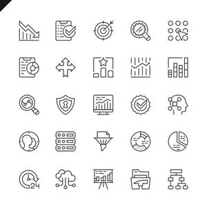 Black Vector Icon Pack | Mega UI Icon Bundle for Web, App Branding Design | Minimal Flat Icons for Figma, Canva, Illustrator Projects image 11