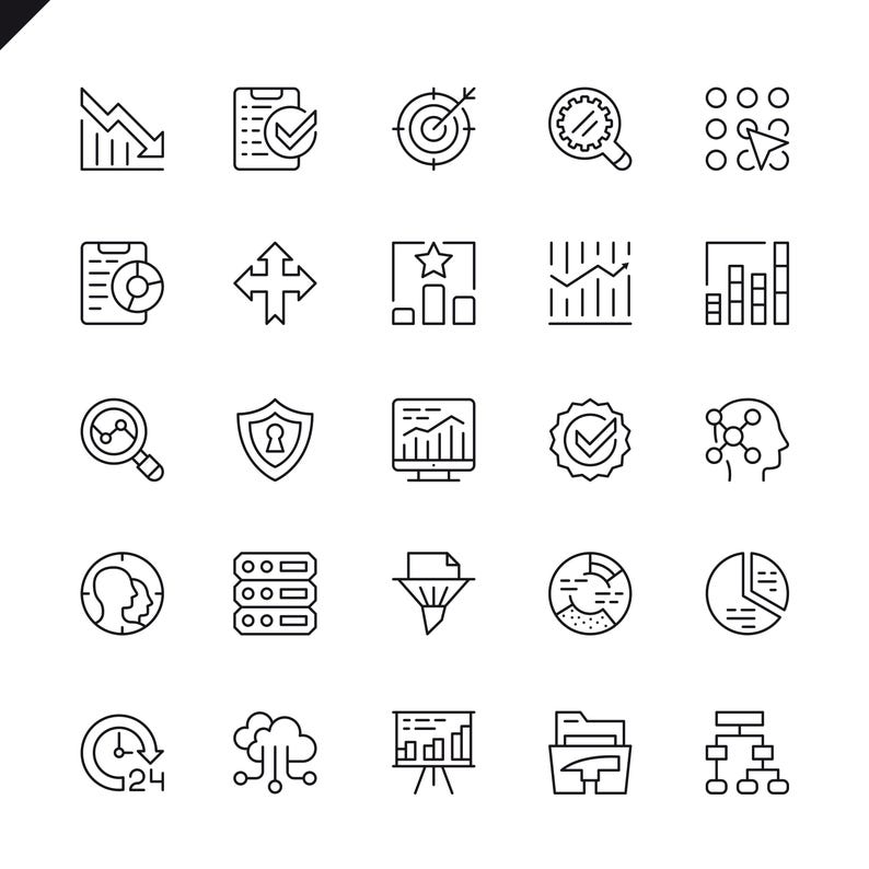 Black Vector Icon Pack | Mega UI Icon Bundle for Web, App Branding Design | Minimal Flat Icons for Figma, Canva, Illustrator Projects image 11