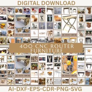 CNC Router Furniture Files | dxf svg ai cdr eps png | Laser Cut Files, cnc Router Patterns, Digital Furniture Templates for Woodworking