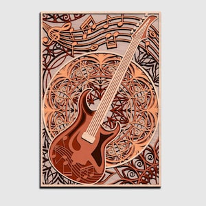 Layered Guitar SVG: Laser Cut Files, CNC Router Ready (Digital Download)