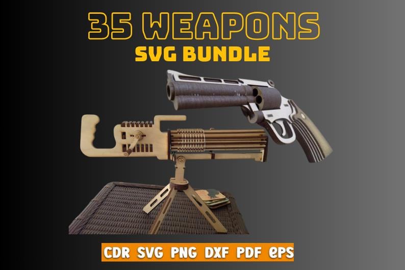 Weapon Toys SVG Bundle | Guns, Knives, Swords, Axes (cut Files) - Etsy