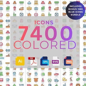 Icone vettoriali colorate / UI, Web, Design app (svg, png, eps, ai, pdf)