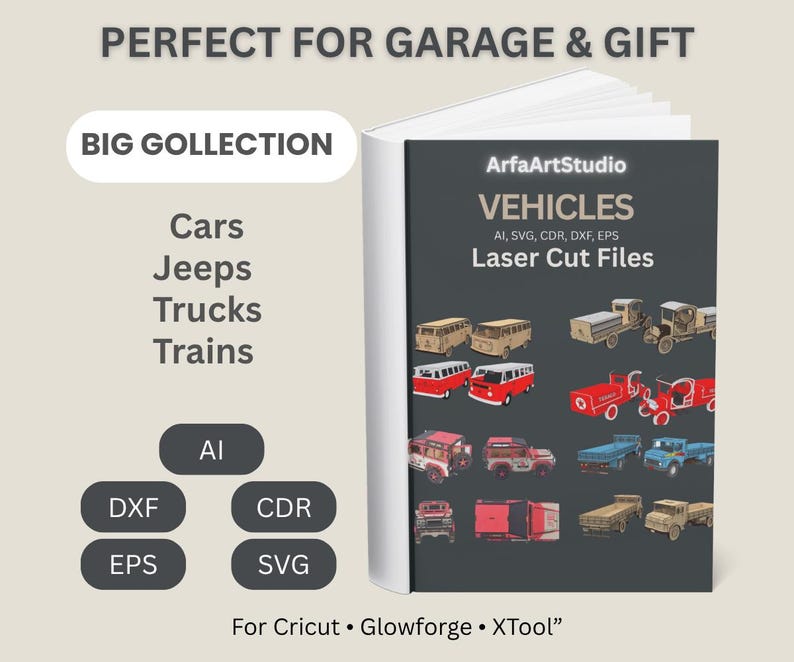 vehicle svg bundle cars trucks suv jeep motorcycle train files dxf png ai cdr laser cut cricut glowforge automotive designs bundle image 2