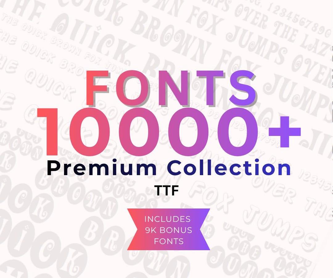 TTF Fonts Bundle | Huge Font Collection for Cricut, Canva & Designers ...