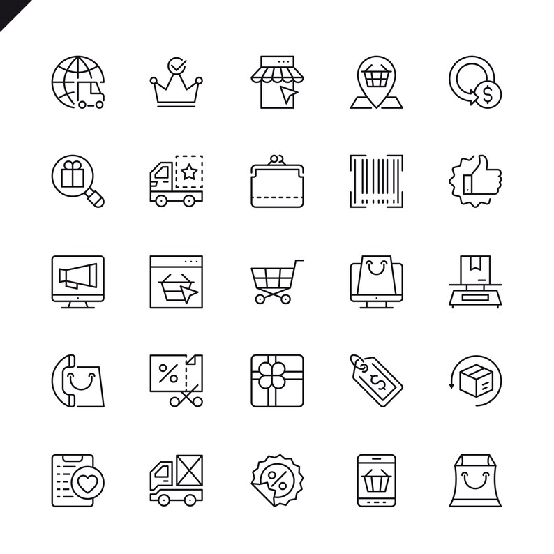 Black Vector Icon Pack | Mega UI Icon Bundle for Web, App Branding Design | Minimal Flat Icons for Figma, Canva, Illustrator Projects image 13