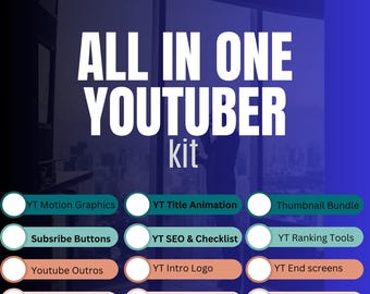 YouTuber Creator Kit: 10,000+ Assets, Thumbnails, Intros
