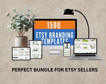 Etsy Mockup Bundle, Canva Templates for Listings Thumbnails Banners, Product Mockups for Digital Sellers