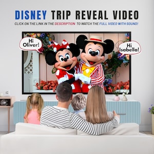 Disney Trip Reveal Video for Kids | Personalized Mickey Message | Disneyworld Surprise Video, Theme Park Florida California Paris