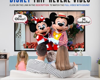Disney Trip Reveal Video for Kids | Personalized Mickey Message | Disneyworld Surprise Video, Theme Park Florida California Paris