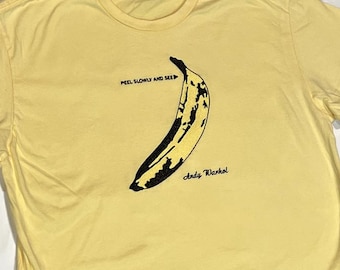 アンディ・ウォーホル Tシャツ バナナ 100 オーガニックリングスパンコーマ綿 モダンポップアート クラシックホワイト ヴィンテージベージュのカラーオプション - 日本