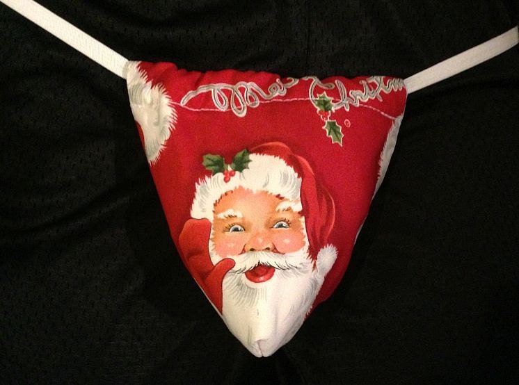 Mens Red SANTA CLAUS String Thong Male Lingerie Christmas Etsy