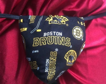 Mens BOSTON BRUINS String Thong Hockey Male Lingerie Underwear