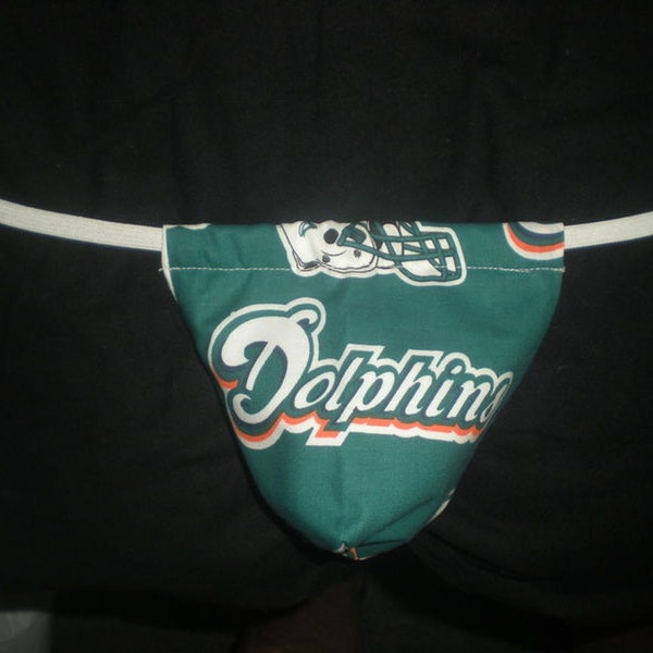 Mens MIAMI DOLPHINS String Thong Football Male Lingerie Underwear