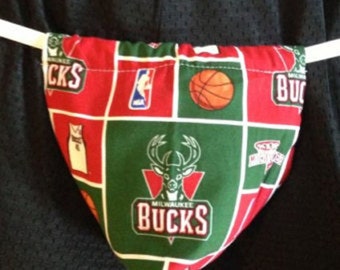 Mens MILWAUKEE BUCKS String Thong Basketball Male Lingerie Underwear