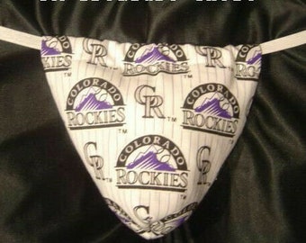 Mens COLORADO ROCKIES String Thong Baseball Male Lingerie Underwear