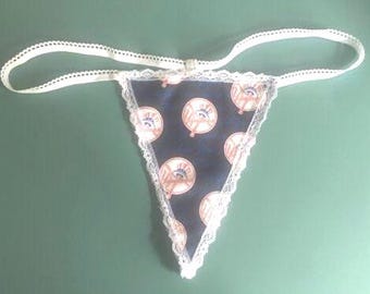 sexy yankees lingerie Womens NEW YORK YANKEES NY Mlb Baseball String Thong Lingerie Underwear