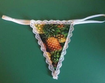 Women PINEAPPLE Fruit String Thong Panty Underwear