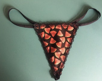 Women WATERMELON Fruit String Thong Panty Underwear