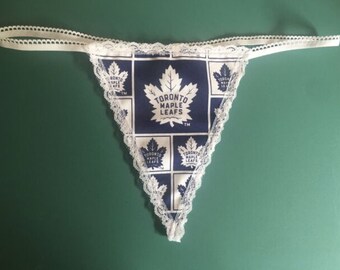 Womens TORONTO MAPLE LEAFS String Thong Panty Hockey Lingerie Underwear