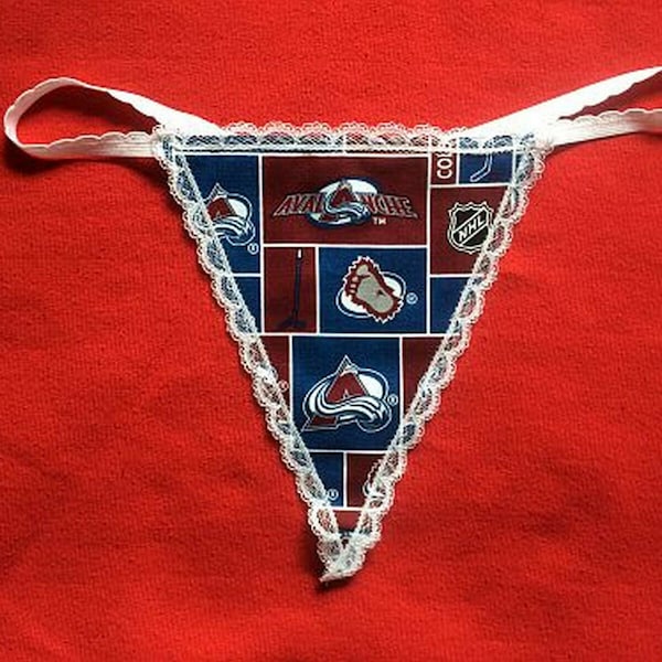 Womens COLORADO AVALANCHE String Thong Panty Hockey Lingerie Underwear