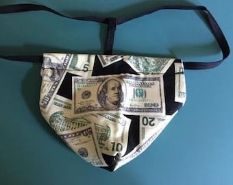 Mens MONEY Banking Bills String Thong Male Underwear