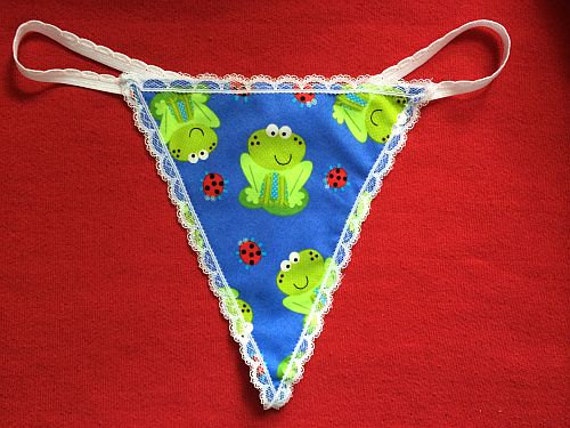 Womens Cute FROG String Thong Lingerie Panty Underwear  