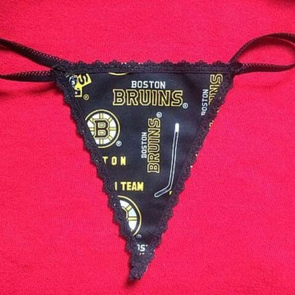 Womens BOSTON BRUINS String Thong Panty Hockey Lingerie Underwear