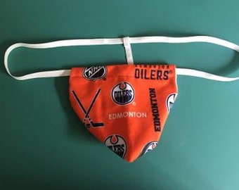 Mens EDMONTON OILERS String Thong Hockey Male Lingerie Underwear