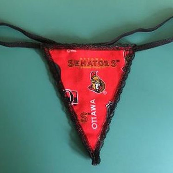 Womens OTTAWA SENATORS String Thong Panty Hockey Lingerie Underwear